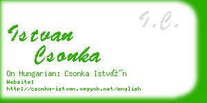 istvan csonka business card